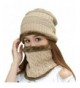 HindaWi Womens Beanie Winter Hat Scarf Set Slouchy Warm Snow Knit Skull Cap - Beige - CR1845A8YKH
