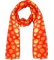 Polka-dot scarf - Chiffon scarf - Lightweight scarf - Red and Yellow - CC12JVD4YAT