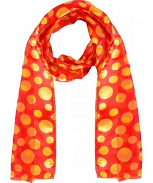 Polka-dot scarf - Chiffon scarf - Lightweight scarf - Red and Yellow - CC12JVD4YAT