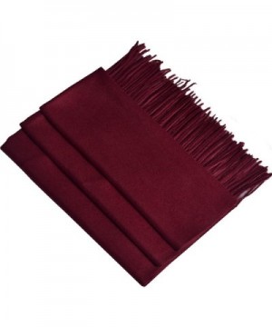 Yazer Large 78.7"x25.4" Luxurious Cashmere Scarf-Shawls for Women and Men - Dark Red - CK186W3UZEL