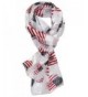 Ted and Jack - Stars & Stripes Americana Print Silk Feel Scarf - White With Flags - CM1829UN30K