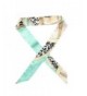 IvyFlair Small Multi Color Chain & Belt Print Skinny Ribbon Neck Tie Scarf - Mint - CZ12O7MVC0D