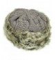 Hand By Hand Aprileo Women's Knitted Hat Faux Fur Lined Trim Cable Winter Beanie - Gray - CS12N117B1X