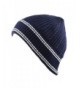 THE HAT DEPOT 200h Unisex Light Weight Chunky Cable Knit Beanie Hat - Navy White - CG126Z968D9