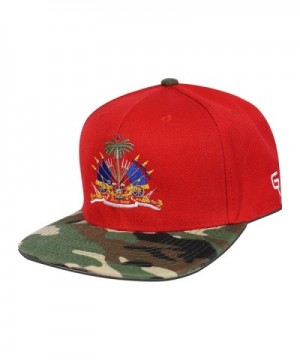 Go Rep Haiti Snapback Hat Cap - Red/Camo - CQ12GVRLV7D