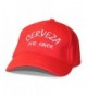 CITIGENTS Cerveza Por Favor Beer Please Party Hat Baseball Cap - Red - CF180XQDYM0