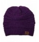 Funky Junque's FJ Knit Cap Women's/Men's Winter Hat Soft Slightly Slouchy Beanie - Dark Purple - CX12MCQ7JG9
