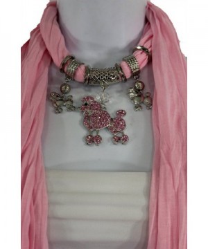 Fashion Scarf Fabric Silver Pendant in Fashion Scarves