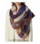 Women's Super Soft Large Tartan Fashion Scarf Best Gift Wrap Party Shawl With Brooch - Aztec-brown - C312MLJC97V