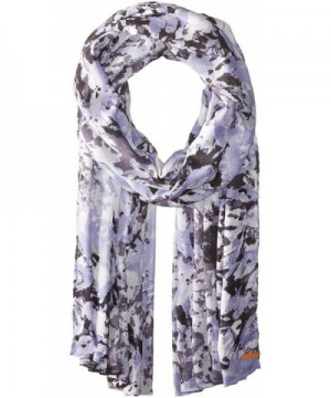 Lucy Women's Destination Everywhere Light Weight Scarf - Rich Navy Tie Dye Print - CM12O6I8Z4H