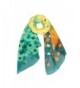 Women's Light and Bright Grid Design Scarf and Shawl - Blue / Yellow / Green - CU12N5KRXNJ