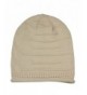 Dahlia Men's Acrylic Solid Color Cable or Dual Layer Weave Pattern Beanie Hat - Slouch - Tan - CT110UFFFMF