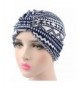 beauty YFJH 2 Pack Printed Soft Pre Tied Cotton India Chemo Cap Beanie Turban Headwear For Cancer - Navy Blue - CI184TZT8YQ