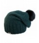 YUTRO Women's Wool Slouchy Fleece Lined Winter Beanie Hat with Rabbit Pom - Blue - CJ11QYGICFL
