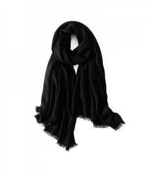 CosyZanx Women Lightweight Scarf Soft Fashion Cotton Wrap in Solid Colors - Black - CH186DSEAL0