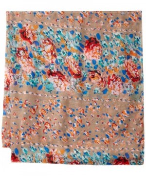 Womens Floral Lightweight Square Scarf