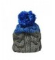 bigtruck Beanie Knit Beanie Style Hat- Grey/Blue - C512991LUSX