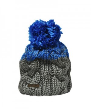 bigtruck Beanie Knit Beanie Style Hat- Grey/Blue - C512991LUSX