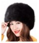 Odema Women's Warmth Furry Russian Winter Beanie Hat - Black - CJ12NZBC66H