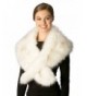 Momo Fashion Women's Fall Winter Faux Fur Shawl Scarf - 7229-ivory - CO185MWQGXX
