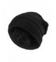 SANDALUP Unisex Trendy Slouchy Beanie Soft Lining Knit Hat Skull Cap - Black - CK187ECT9L6