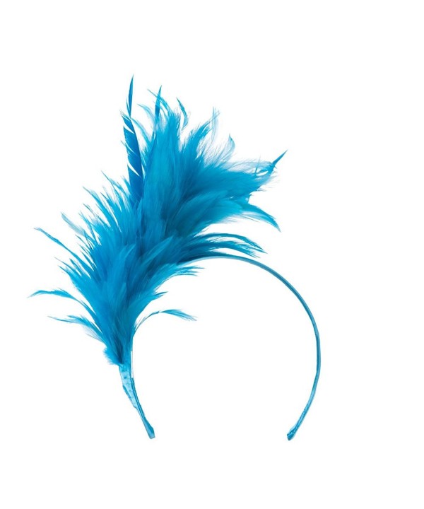 Fancy Feather Fascinator - Turquoise - C111GZA8UZ7