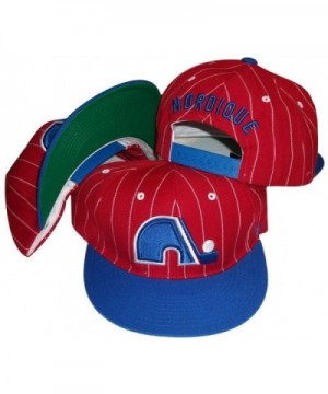 Quebec Nordiques Two Tone Pinstripe Snapback Adjustable Plastic Snap Back Hat / Cap - CJ115LJGA4B