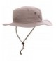 Simplicity 100% Cotton Summer Outdoor Safari Hiking / Camping Bucket Hat - Khaki - CB11EV7EM8B