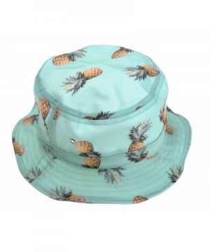 ZLYC Unisex Lovely Cute Funky Passion Fruit Print Fisherman Bucket Hat Outdoor Cap - Pineapple - Blue - CO11XKDR47X
