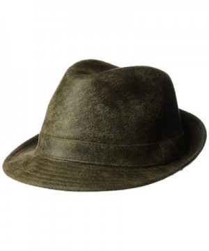 Henschel Men's Fedora - Distressed Rust - CE113EZFQZ9