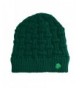 Man Of Aran Acrylic Basket Weave Beanie Hat Olive Green Colour With Green Shamrock - CA12FW7LQEB