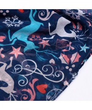 Meelino Lightweight Reindeer Snowflake Christmas in Fashion Scarves