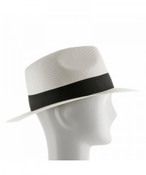 Ultrafino Trilby Straw Fedora Panama in Men's Fedoras