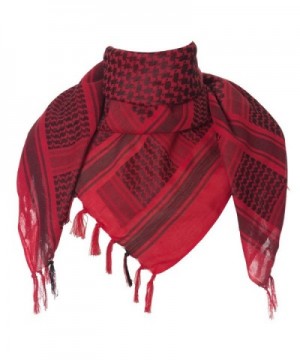 Leonal Military Scarf Wrap Shemagh Square Head Neck Scarves for Men - Red - C112N30GKK5