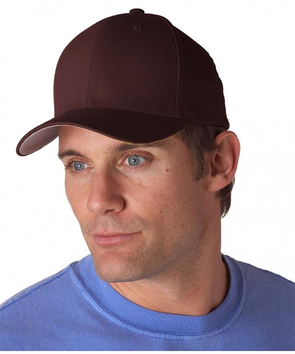 Flexfit Six Panel Mid Crown Twill Blend Cap - Brown - CS12L3IR3P9