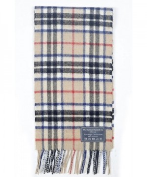 The Tartan Blanket Co. Scottish Lambswool Scarf Thomson Camel Tartan - C312E1CQBON