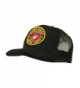 Round US Marine Corps Patched Mesh Cap - Black - CX11RNPO6W5