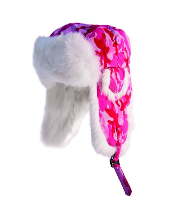 Yukon Tracks Alaskan Fur Hats - Blaze Orange and Camo Options - Pink Camouflage - CZ1166ERX5V