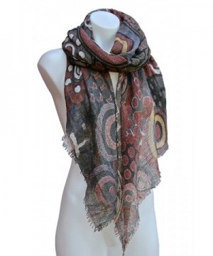 Terra Nomad Women's Lightweight Pashmina Style Scarf Shawl - Taupe/Rose - CI11B761GR9