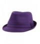 The Hat Depot 1400f 2093 100%Cotton Paisley Lining Premium Quality Fedora Hat - Purple - CQ12CQSRM9H