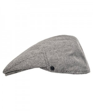 Jaxon Herringbone Ivy Medium Grey in Men's Newsboy Caps