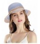 Women's Summer Foldable Floppy Colorful Stripe Straw Hat - Blue - CM182KESG2S