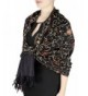 Elegantly Hand Embroidered Floral Design Pashmina Shawl - Black - CS11FARQ661