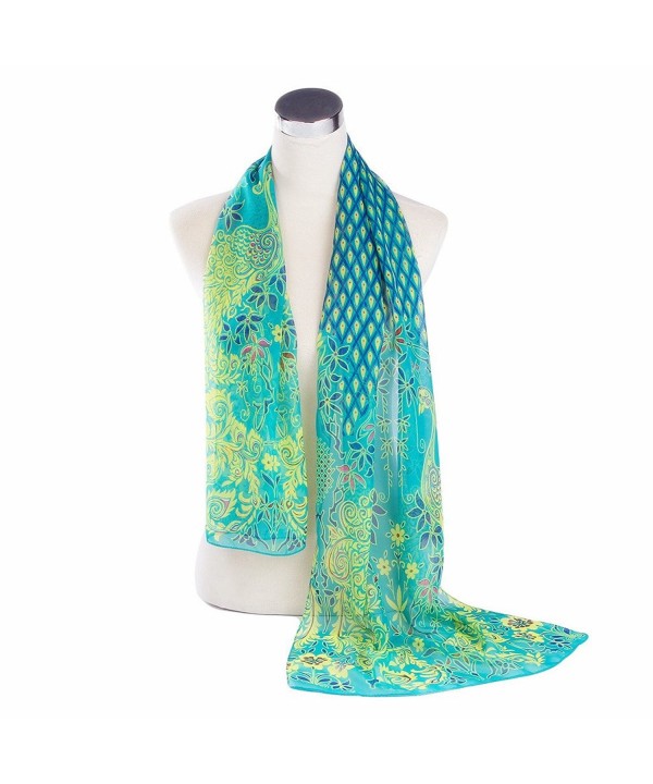 Reversible Voile Shawl 63&lsquo'20&lsquo' Women Scarf for Clothes Decorating - Blue - CT120TVIOXL