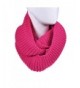 DZT1968 Unisex Girl Knit Round Shawl Wrap Scarf Warmer - Hot Pink - CS126TKLYD3