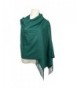 Colleer Pashmina Style Wrap Scarf Solid Colour Shawl Pure Cashmere - All Seasons - Green - CF188IIGXS4