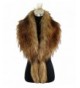 Super-long Faux fox fur raccoon fur upscale warm long scarf Jacket Shawl Shrug - Coffee - CF127DZA2YT