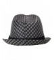 Summer Beach Straw Fedora Hat w/ Solid Hat Band - Black - CX1804O6Z2M