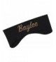 Polar Fleece Ear Warmer Headbands with Custom GLITTER Text for Cold Weather PERSONALIZED - Black - C612O4ABBUQ