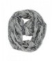 Women's Musical Note Pattern Print Loop Infinity Scarf Casual Ladies Shwal - White - CJ11AUR710B